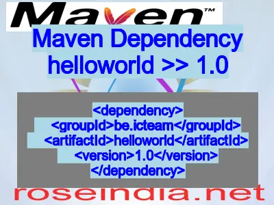 Maven dependency of helloworld version 1.0