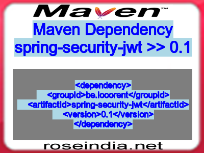 Maven dependency of spring-security-jwt version 0.1