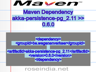Maven dependency of akka-persistence-pg_2.11 version 0.6.0