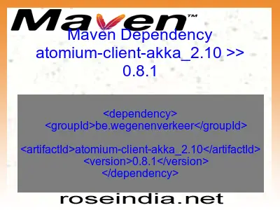 Maven dependency of atomium-client-akka_2.10 version 0.8.1