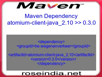 Maven dependency of atomium-client-java_2.10 version 0.3.0