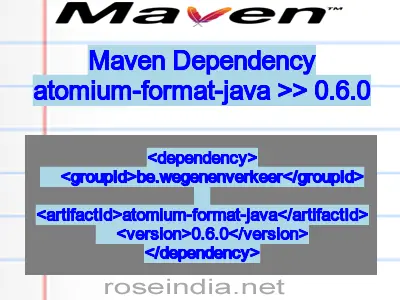 Maven dependency of atomium-format-java version 0.6.0