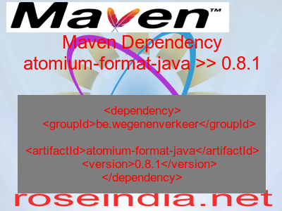 Maven dependency of atomium-format-java version 0.8.1