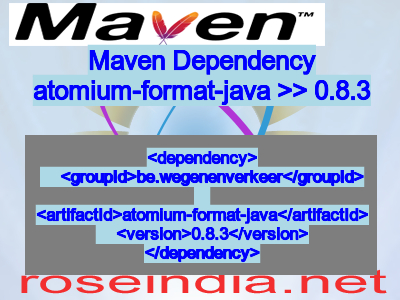 Maven dependency of atomium-format-java version 0.8.3