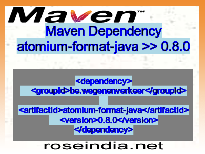 Maven dependency of atomium-format-java version 0.8.0
