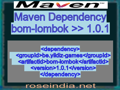 Maven dependency of bom-lombok version 1.0.1
