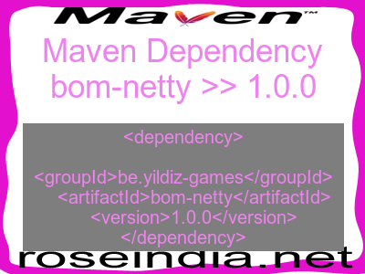 Maven dependency of bom-netty version 1.0.0