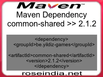 Maven dependency of common-shared version 2.1.2