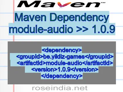 Maven dependency of module-audio version 1.0.9