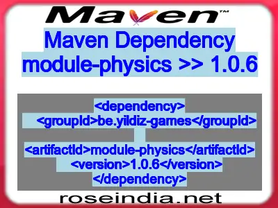 Maven dependency of module-physics version 1.0.6