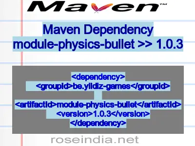 Maven dependency of module-physics-bullet version 1.0.3