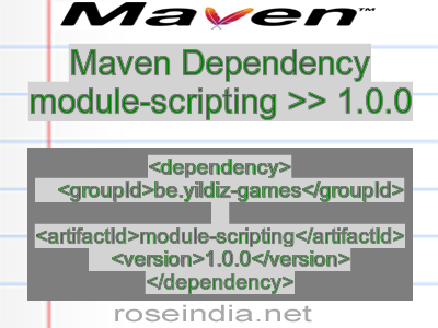 Maven dependency of module-scripting version 1.0.0