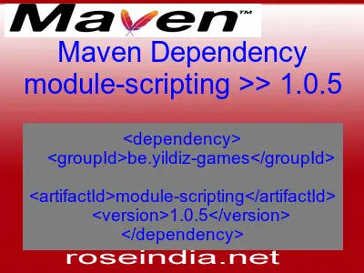 Maven dependency of module-scripting version 1.0.5