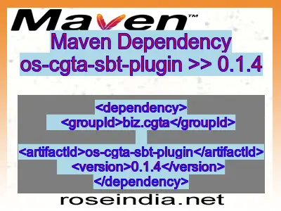 Maven dependency of os-cgta-sbt-plugin version 0.1.4