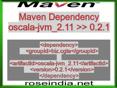 Maven dependency of oscala-jvm_2.11 version 0.2.1