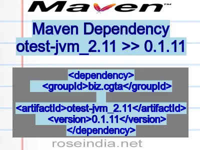 Maven dependency of otest-jvm_2.11 version 0.1.11