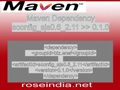 Maven dependency of sconfig_sjs0.6_2.11 version 0.1.0