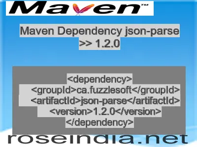 Maven dependency of json-parse version 1.2.0