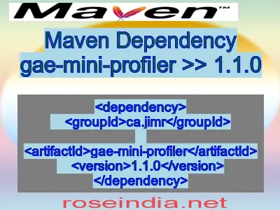 Maven dependency of gae-mini-profiler version 1.1.0