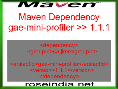 Maven dependency of gae-mini-profiler version 1.1.1