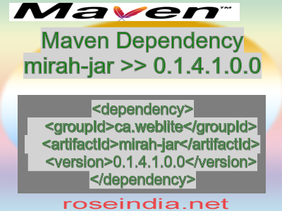 Maven dependency of mirah-jar version 0.1.4.1.0.0