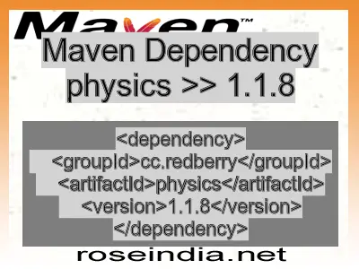 Maven dependency of physics version 1.1.8