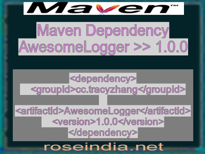 Maven dependency of AwesomeLogger version 1.0.0