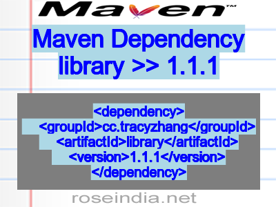 Maven dependency of library version 1.1.1