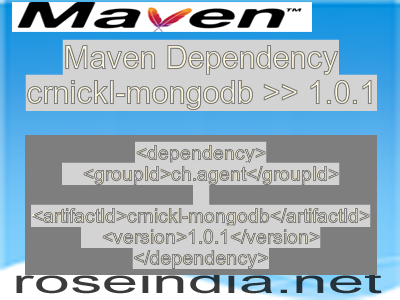 Maven dependency of crnickl-mongodb version 1.0.1