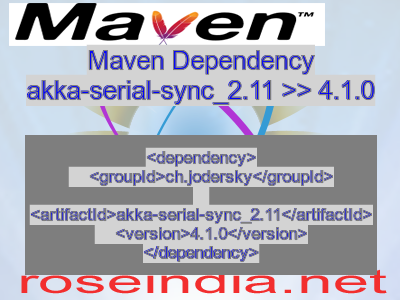 Maven dependency of akka-serial-sync_2.11 version 4.1.0