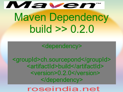 Maven dependency of build version 0.2.0