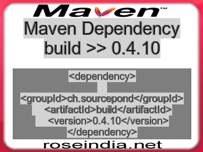 Maven dependency of build version 0.4.10