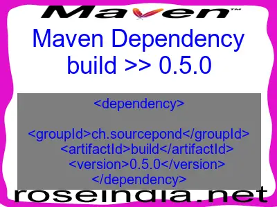 Maven dependency of build version 0.5.0