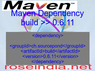 Maven dependency of build version 0.6.11