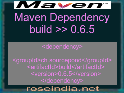 Maven dependency of build version 0.6.5