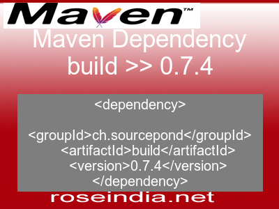 Maven dependency of build version 0.7.4