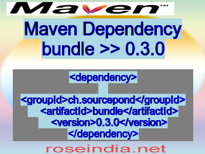 Maven dependency of bundle version 0.3.0