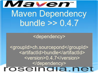 Maven dependency of bundle version 0.4.7