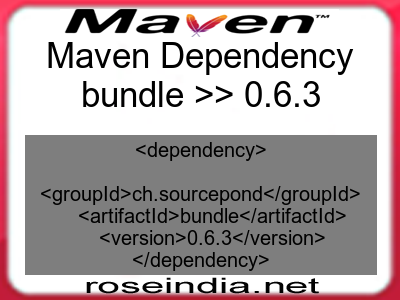 Maven dependency of bundle version 0.6.3