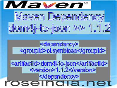 Maven dependency of dom4j-to-json version 1.1.2