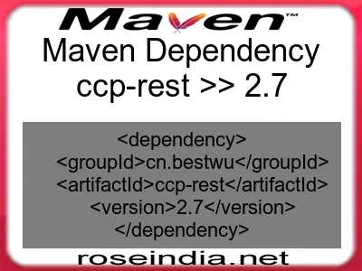 Maven dependency of ccp-rest version 2.7
