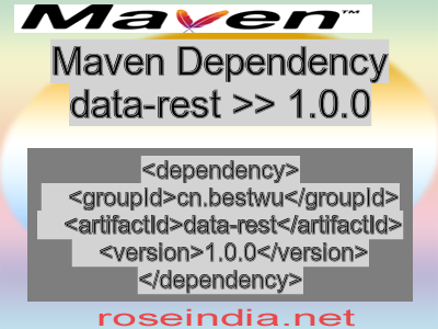 Maven dependency of data-rest version 1.0.0