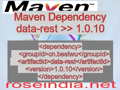 Maven dependency of data-rest version 1.0.10