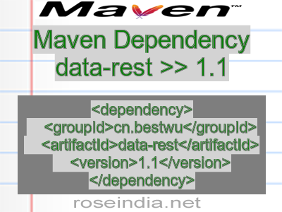 Maven dependency of data-rest version 1.1