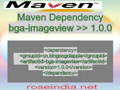 Maven dependency of bga-imageview version 1.0.0