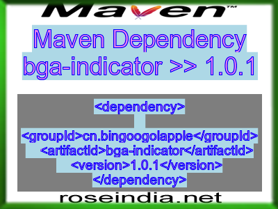 Maven dependency of bga-indicator version 1.0.1