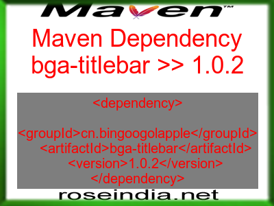Maven dependency of bga-titlebar version 1.0.2