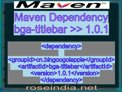 Maven dependency of bga-titlebar version 1.0.1