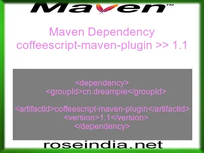 Maven dependency of coffeescript-maven-plugin version 1.1