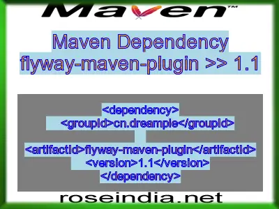 Maven dependency of flyway-maven-plugin version 1.1